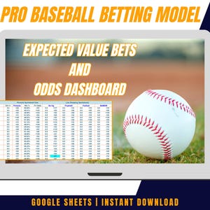 Modelo dinámico de apuestas deportivas de valor esperado para béisbol profesional + Panel de cuotas - Hojas de cálculo de Google