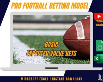 Basic Pro Football Expected Value Sports Betting Model | Excel + Google Sheets
