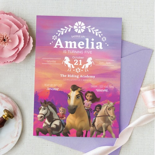 Spirit Riding Free Birthday Party Invitation Spirit Horse - Etsy