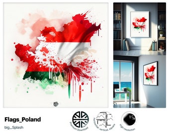 Trending Wall Art, Polish Flag, Poland Lover, Printable File