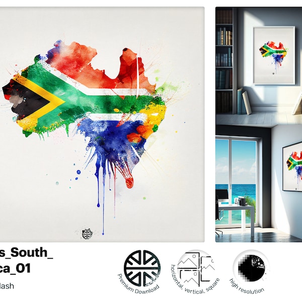 Premium download, South African flag, South Africa Lover, Instant download