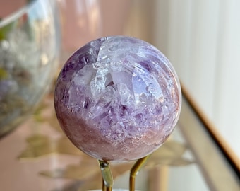 Gorgeous Druzy Pink Amethyst Sphere • Pink & Purple
