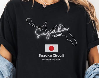 Camiseta da Corrida do Circuito de Suzuka; Camiseta de pista de automobilismo do Japão 2026