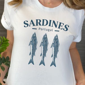 Sardine Shirt, Fisherman Aesthetic, Portuguese Sardines Tee, Comfort Colors, Lisbon, Nautical Fishing, Portugal Souvenir, Coastal T-Shirts