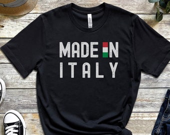 Italian Tshirt Made in Italy Tee Proud to Be Italian Shirt Italian Heritage Gift Matching Family Shirt Italy Flag Shirt Patriotic Gift Idea