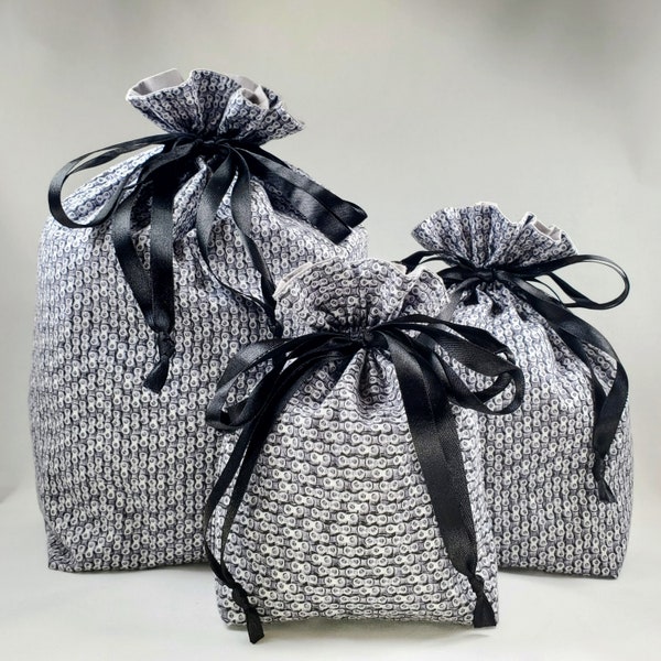 Chain Ring - 100% Cotton Drawstring Gift Bags