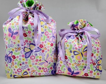 Butterflies are Free - 100% Cotton Drawstring Gift Bags