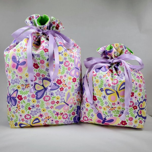 Butterflies are Free - 100% Cotton Drawstring Gift Bags