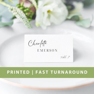 Minimalist Wedding Place Cards, Modern Place Cards, Printed Place Cards, Table  Custom Wedding Card, Dinner Table Card