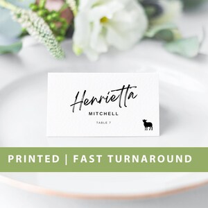 Tarjetas de lugar de boda personalizadas con ícono de comida, tarjetas de asientos plegables, nombres de lugares de boda, tarjetas de lugar de mesa, tarjetas de ubicación personalizadas