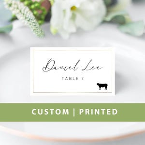 Tarjetas de lugar de boda impresas: tarjetas de asiento con caligrafía personalizables para recepciones, cumpleaños, despedidas de soltera, cenas y decoración de bodas.