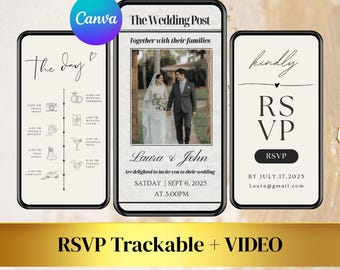 Editable Digital Wedding Invitation Website with RSVP Tracking