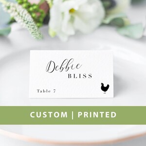 Tarjetas de boda con caligrafía impresa con ícono para elegir comida, tarjetas de lugar para bodas, tarjetas de asientos personalizadas para recepción, cumpleaños y despedida de soltera.