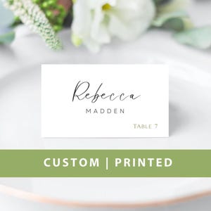 PRINTED Calligraphy Wedding Place Cards - Customizable Seating Cards for Reception, Birthday, Bridal Shower, Dinner, Wedding Table