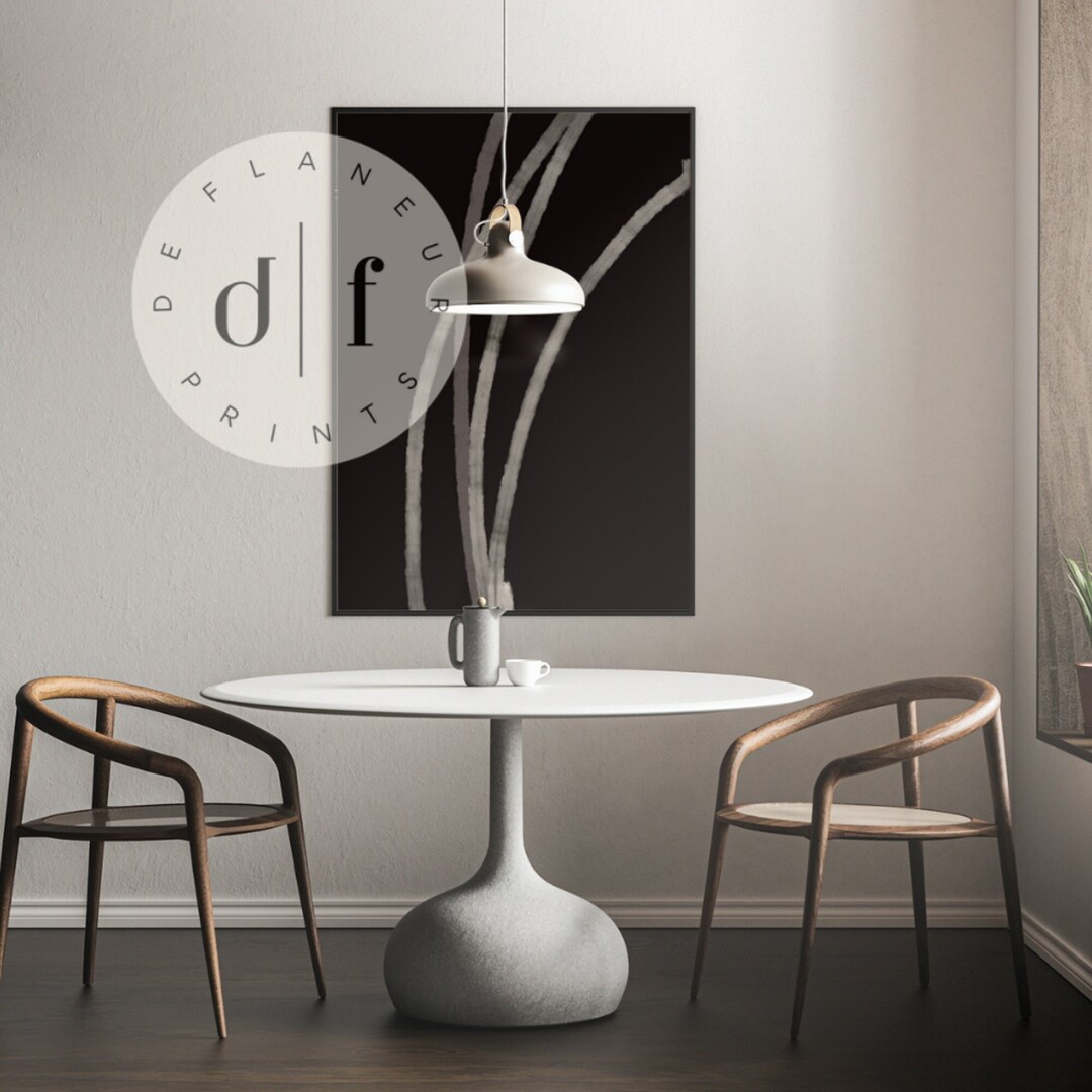 Black and White Abstract Art Print: Minimalist Home Decor (digital ...
