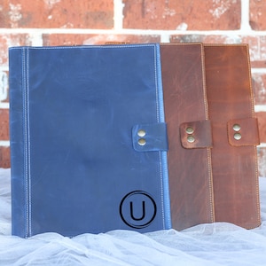 Personalized Legal Size Genuine Leather Portfolio, Monogrammed Leather Padfolio, Legal Pad Portfolio,  Engraved Padfolio, A4 Document Holder