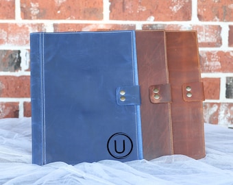 Personalized Legal Size Genuine Leather Portfolio, Monogrammed Leather Padfolio, Legal Pad Portfolio,  Engraved Padfolio, A4 Document Holder