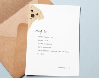 FUNNY Mental Health Support Card: PRINTABLE | Mental Chronic Illness | Comfort | Encouragement | Minimalist | Digital Download