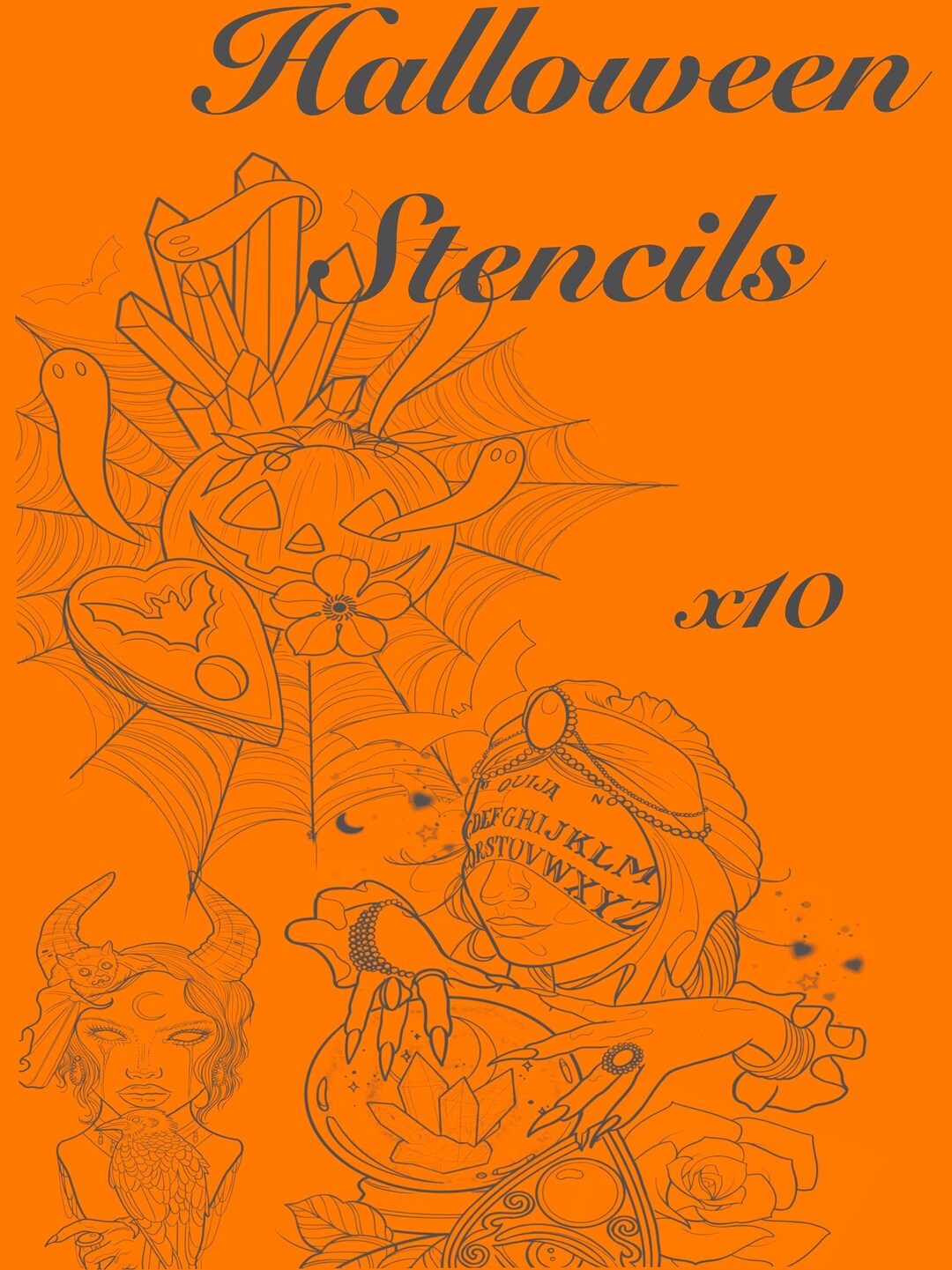 Digital Art, Procreate, Stencils, Tattoo Ideas. Etsy