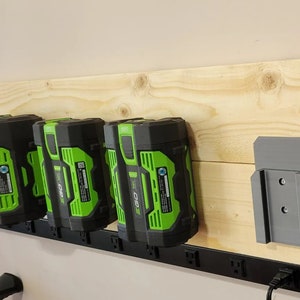 3D Printed Battery Wall Mount for EGO Power Tools: Space Saving Organizer