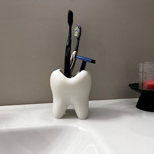 Tooth Shaped Toothbrush Holder | Fun TOOTHbrush Holder | Bathroom Organizer