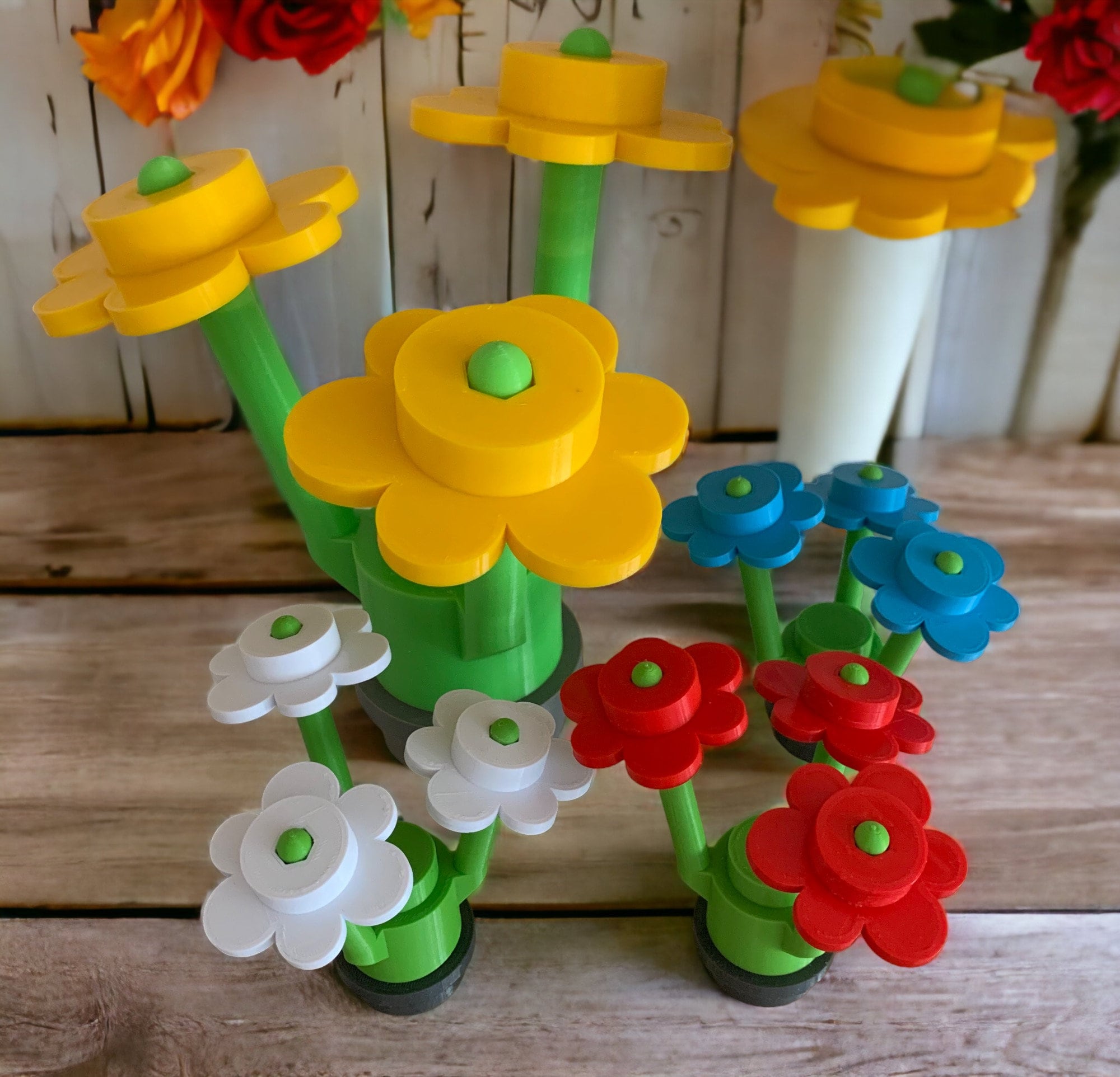 Réplique à grande échelle fleurs LEGO Jumbo taille bouquet floral