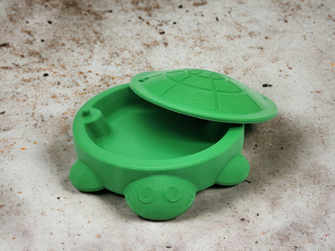Mini Turtle Sandbox W/lid Turtle Sandbox Figurine Turtle Storage