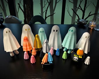 Posable 3D Printed Ghost with Hidden Legs | Halloween Decoration | As Seen On TikToK