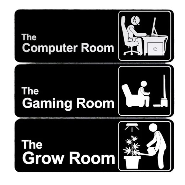 Pictogram Room Signs | Black & White Simple Room Signs | The Office Room Sign