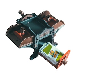 Hand Crank Card Shuffler | Steampunk Style | TCG Sleeved Shuffler