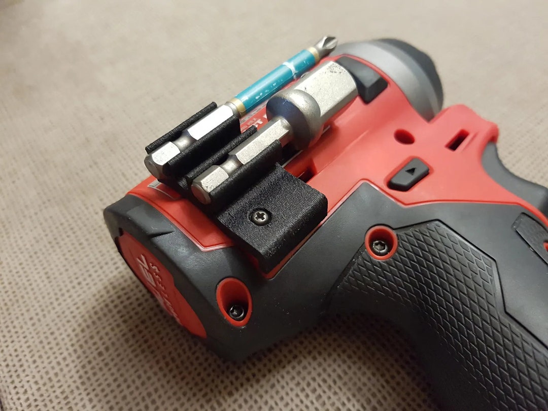 Bit Attachment Milwaukee Impact Driver Bit Holder - 3D Printed Attachment for 1/4 Inch ...