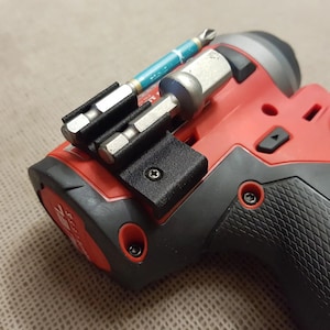 Milwaukee Impact Driver Bit Holder - 3D Printed Attachment for 1/4 Inch Bits