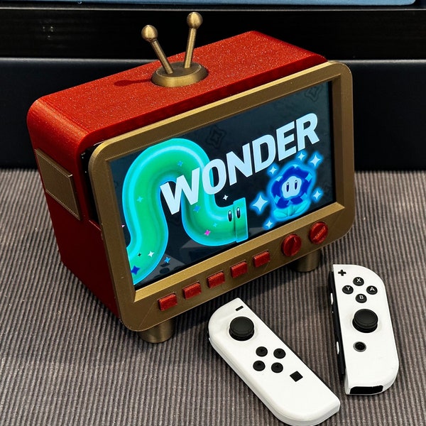 Nintendo OLED Switch Mini TV | Switch Display Dock | Retro TV Display Stand | 3000+ Color Combinations!