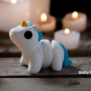 Articulated Baby Unicorn | Fidget Unicorn | Desktop Figurine