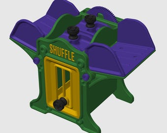 Hand Crank Card Shuffler | Steampunk Style | TCG Sleeved Shuffler