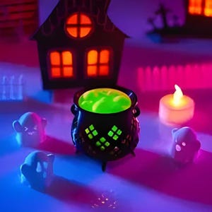 Witch's Cauldron Tea Light | Halloween Decor