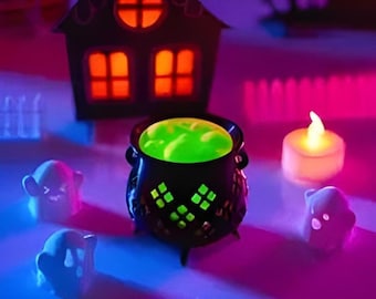 Witch's Cauldron Tea Light | Halloween Decor