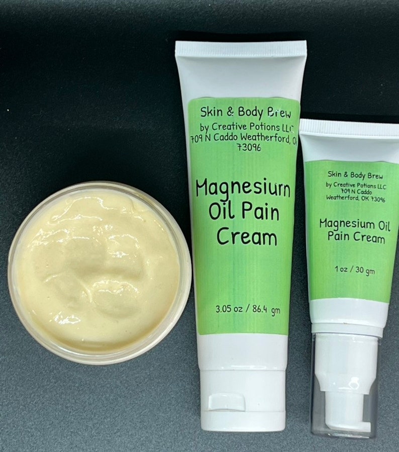 Magnesium Oil Pain Cream Etsy