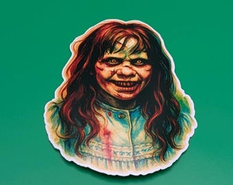 The Exorcist Horror Movie Sticker – Vintage 70s Scary Film Vinyl Decal for Horror Fans & Collectors