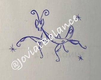Praying Mantis Tattoo Design