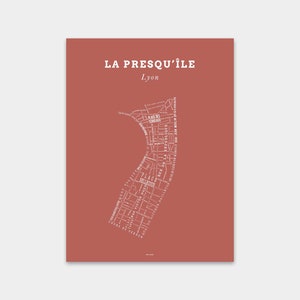 Poster Lyon La Presqu&#39;ile - Terracotta - Le Bon Plan