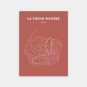 Croix Rousse Lyon Poster - Terracotta - Le Bon Plan
