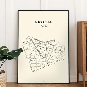 Pigalle Paris Poster - Cream - The Good Deal