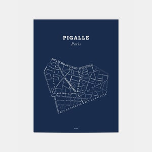 Poster Pigalle Paris - Midnight Blue - Le Bon Plan
