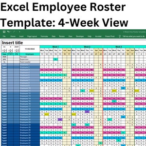 Professional Excel Roster Template: Rotating Shift Planner for Staff Management