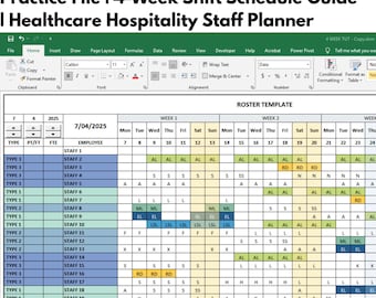 Professional Excel Roster Template: Rotating Shift Planner for Staff Management