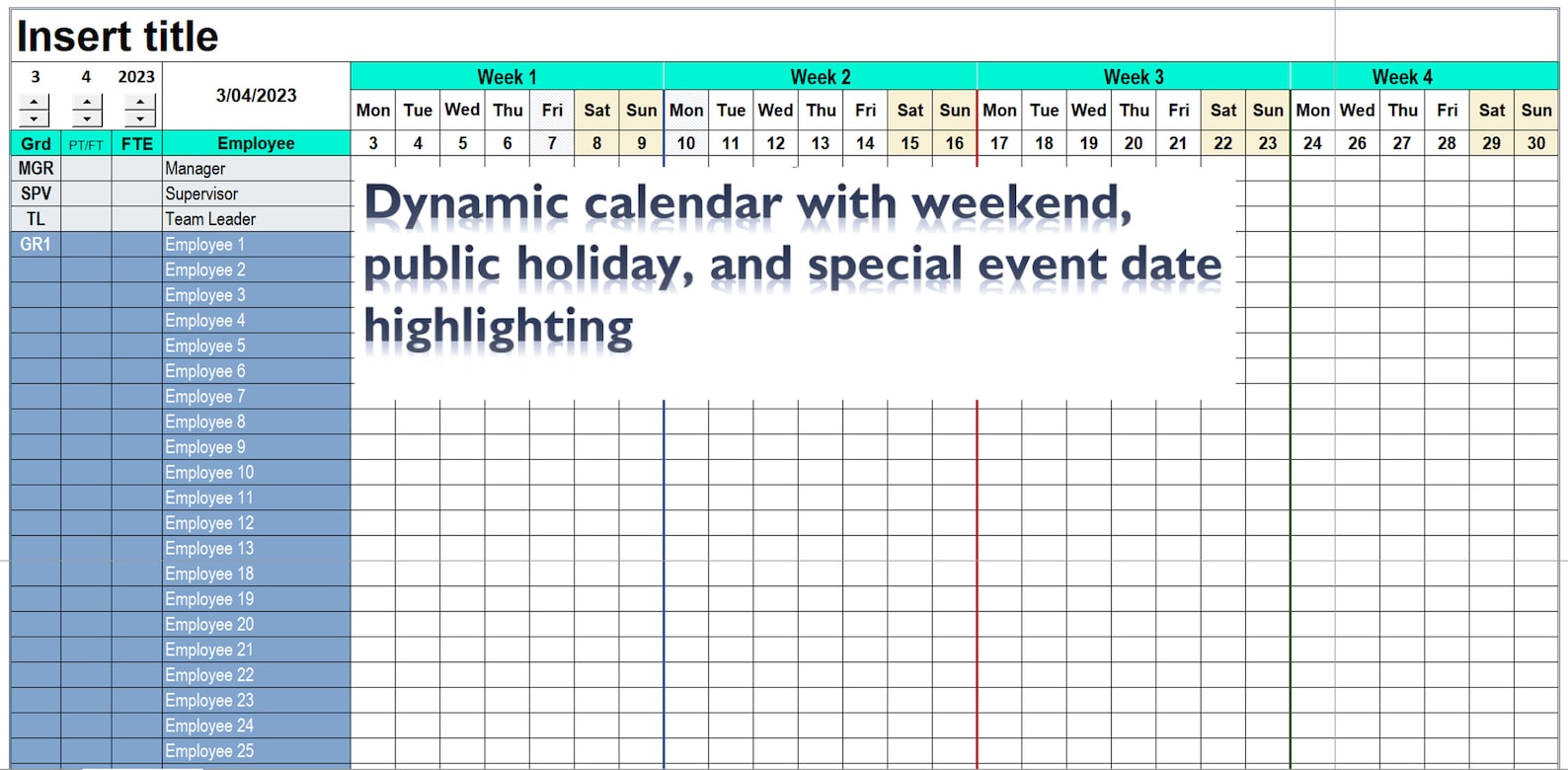 Google Sheets Employee Roster Template: Streamlined Staff - Etsy