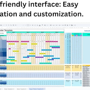 Google Sheets Employee Roster Template – 4‑week Shift Planner & Staff ...