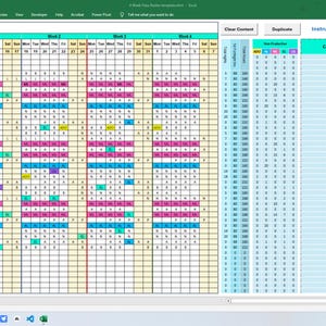 Professionelle Excel-Vorlage: Flexibler 4, 6, 8-Wochen-Planer für den Handel, das Gastgewerbe und australische Unternehmen