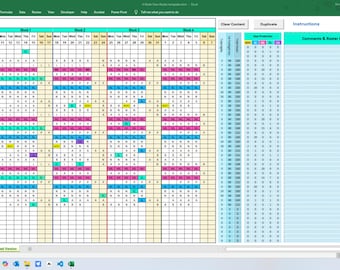 Professional Excel Roster Template: Rotating Shift Planner for Staff Management